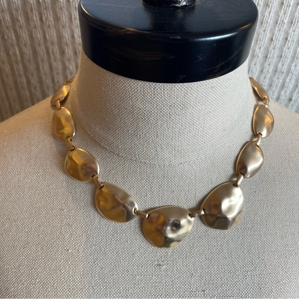 Banana Republic Hammered Gold Necklace